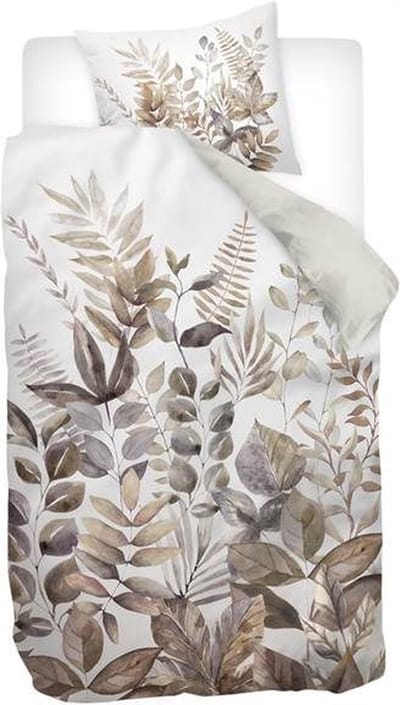 Snoozing Rowan - Flanel - Dekbedovertrek - Eenpersoons - 140x200/220 cm - Zand