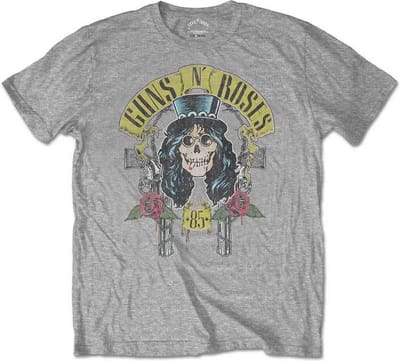 Guns N' Roses - Slash '85 Heren T-shirt - XXS - Grijs