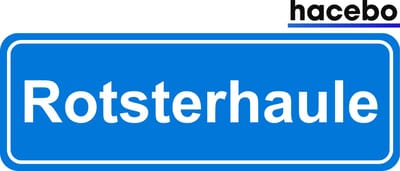Hacebo - Plaatsnaam Sticker - 29x10 CM - Rotsterhaule sticker - Verkeersborden sticker - grappige cadeaus - Rotsterhaule