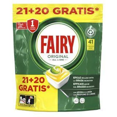 Fairy Originele Vaatwasmiddel Citroen 41 Eenheden 21 + 20