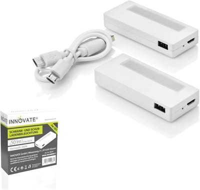 Set van 2 mini kastlampen met bewegingssensor - Magnetische batterij LED verlichting voor kast - Zelfklevende magneten