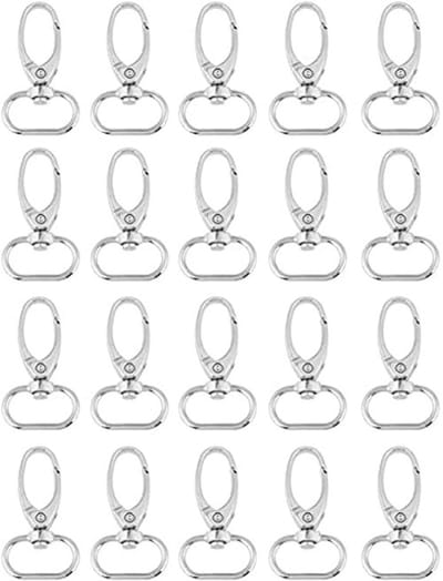 Dailygoods- Zaksluitingen 20 Stuks - Zinklegering Sleutelhanger Haken - Swivel Trigger Clips - Antislip - Lichtgewicht - Robuuste Magneten