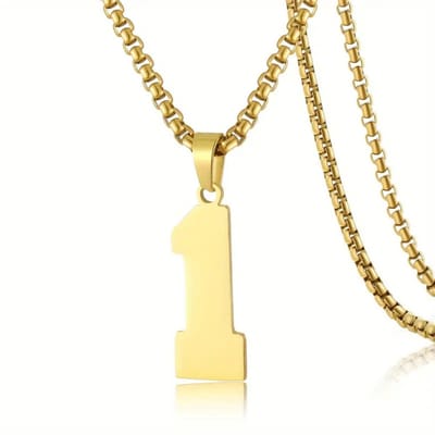 Livano Ketting - Heren - Staal - Nep zilver - Met Hanger - Nep Goud - 1