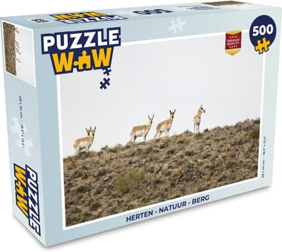 Puzzel Herten - Natuur - Berg - Legpuzzel - Puzzel 500 stukjes