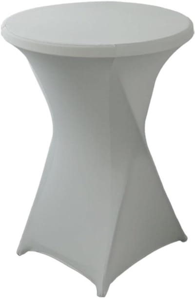 Bistro Tafelhoezen - Ronde hoezen - Feestelijke decoratie - Elastische pasvorm - 80 cm diameter - Lichtgrijs
