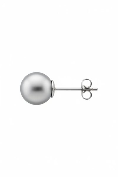 Chirurgisch Stalen Oorknopjes met Synthetische Parel 8 mm Hoogglans Gepolijst