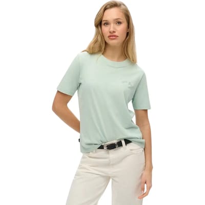 Superdry - Essential T-shirt met geborduurd logo - Dames - T-shirts