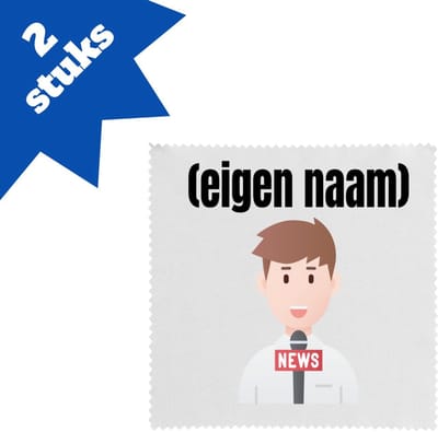 Akyol - journalist met eigen naam brillendoekjes - Journalist - mensen die werken als journalist - collega's - verjaardag - afscheidscadeau - geschenk - kado - 17,8 bij 17,8 cm - 2 stuks