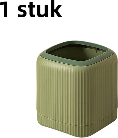 1 stuk - Prullenbak - Mini Prullenbak - Desktop Prullenbak - Mini Desktop zonder deksel voor kantoor thuis - Groente