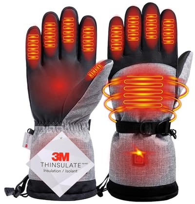 Winterhandschoenen met 3M Katoen Verwarming - Elektrische Thermische Handwarmers - Waterdichte Handschoenen voor Snowboarden, Fietsen en Skiën - Ideaal voor Outdoor Activiteiten
