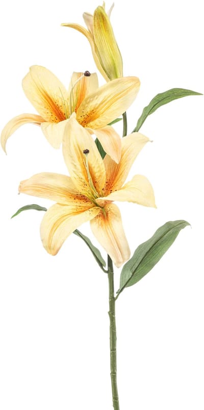 Emerald - Kunstbloem Lelie Casablanca REC geel 85cm - Kunstplant voor binnen