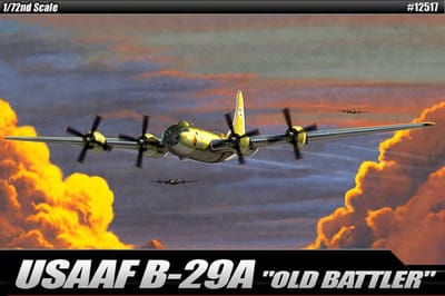 Academy Modelbouwpakket Vliegtuigen - 12517 Boeing USAAF B-29A Superfortress Old Battler WWII - Amerikaans Propellervliegtuig Plastic - 1:72 - Modelbouw