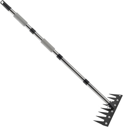 Onkruidhark Lange Steel - Onkruidsteker Tuin - Tuinonderhoud Vereenvoudigen - Ergonomische Antisliphandgreep - 160 cm - Zwart