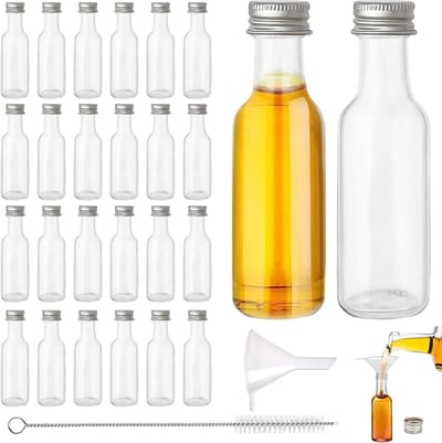 24 Stuks Mini Liqueur Flessen van 100ml - Perfect voor Drankjes, Party's en Cocktails, Ideaal voor Liqueur en Shots