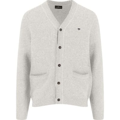 Fynch-Hatton Vest Buttoned Donegal Knit Winter White / male