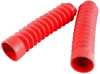 Allecto - Motorfiets Voorvork Cover - Rubber Shock Protect - Rood - Voorvorkhoezen - 2 Stuks - Geschikt voor Motorfietsen