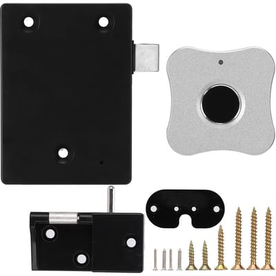 Serrure biométrique intelligente à empreintes digitales, sécurité pour maison, bureau, tiroir, armoire, panneau sans clé, argent white