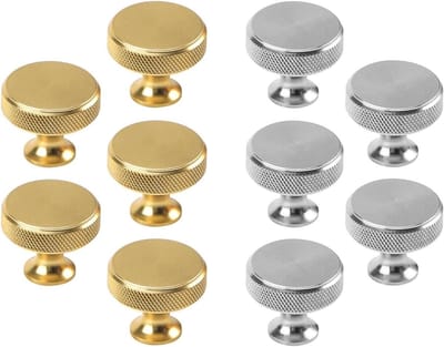 10 Stuks Enkele Gat Keukenladen Handgrepen, Eenvoudige en Stijlvolle Kastknoppen, Ronde Meubelaccessoires voor Keuken en Badkamer