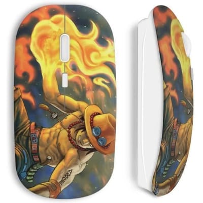 Souris Sans Fil One Piece luffy fire