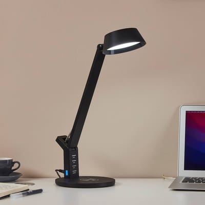 EGLO Banderalo Tafellamp - LED - Qi lader - 40,5 cm - Zwart - Dimbaar