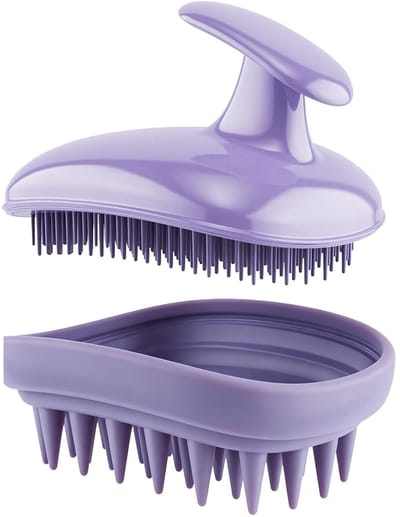 Namajunas - Siliconen haarborstel - 2-in-1 hoofdhuid massage borstels - Hoofdhuid scrub - Anti roos shampoo borstel - Scalp massager - Exfoliërende borstel voor hoofdhuidreiniging & haargroei - Voor alle haartypen - Nat of droog haar