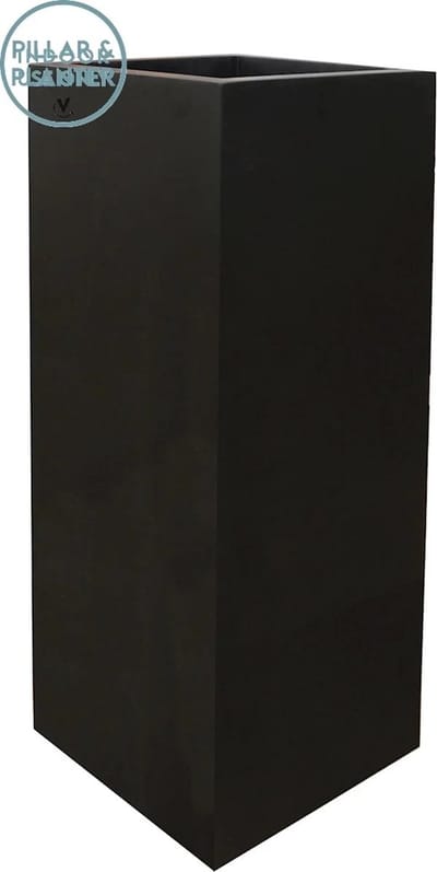 Planten zuil Pearl | Matte Black - Mat Zwart | L35 x B35 x H100cm