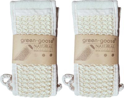 green-goose® Natuurlijke Rugscrubber Sisal | 2 Stuks | Biologisch Afbreekbaar | Rugspons | Rugschrobber