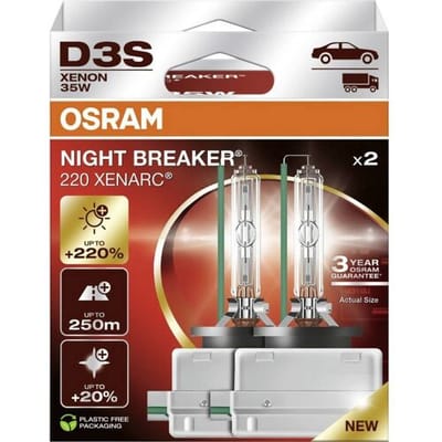 Osram Night Breaker Xenarc D3S - Xenonlamp - 220% Heldere Verlichting - 66340XN2-2HB - Xenon lamp met de hoogste lichtopbrengst
