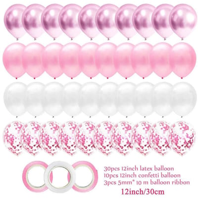 Ballonnen Bruiloft Feestartikelen Babyshower Valentijnsdag Verjaardag Roze Gefeliciteerd Jubileum Decoratie Meisje Latex Kinderdag 43pcs&12INCH