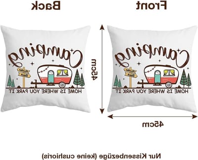 Camper Kussenhoes - Accessoires voor Campervans, Camping Cadeaus voor Vrouwen, Decoratieve Kussens voor Sofa en Bed 45x45