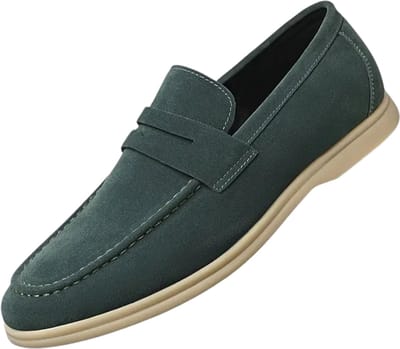 Bovista Loafers Heren - Met Hak - Herenschoenen - Instappers - Groen - Maat 39