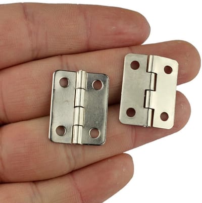 Dailygoods- Scharnier Mini 50 Stuks - Scharnier Reparatie Plaat - Scharnier Boormal - Scharnieren Voor DIY - Scharnieren Voor Opbergdozen - Duurzaam In Gebruik
