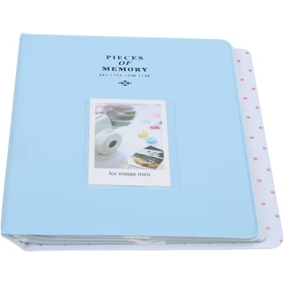 3-in-1 128 Vakjes Universeel Fotoalbum PVC Kaarthouder voor Polaroid MiniBlue blauw