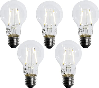 LUEDD Set van 5 E27 LED lamp A60 schemersensor 2,5W 250 lm 2700K