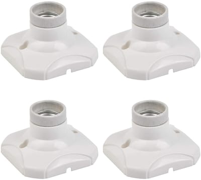Lampen Fittingen - E27 Houders - Verlichting Installeren - Vlamvertragend Materiaal - 4 Stuks - Wit