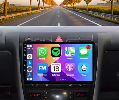 Autoradio 4/64GB met Carplay en Android auto | Geschikt voor Audi A6 1996-2006 | Radio scherm met Navigatie | 1996 1997 1998 1999 2000 2001 2002 2003 2004 2005 2006 C5 S6