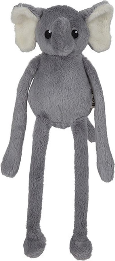 Nature Planet pluche olifanten knuffeldier - grijs - 33 cm - lang model - Olifanten knuffels
