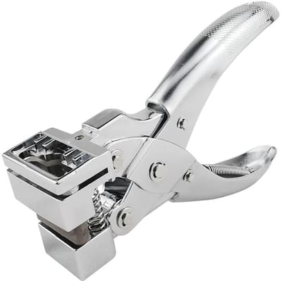 Gat Puncher Tang - T-sleuf Pons - Kaarten Maken - Zinklegering Constructie - 300mm Lengte - Zilver