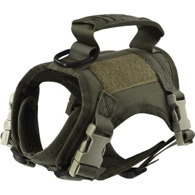 Harnais Laisse Tactique Pour Chiot Parfait Pour Petits Chiens Chats Réglable Chaton Chien K9 Gilet Avec Patch Idéal Pour Chien de Service Militaire Entraînement de Travail