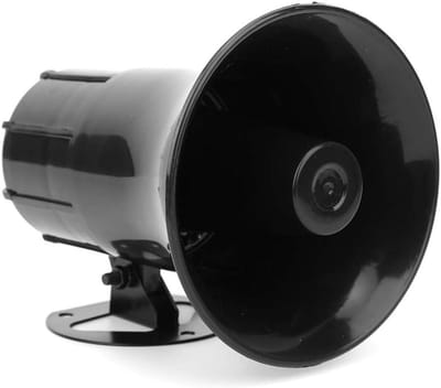 Auto Alarm Hoorn - Autosirene Luidspreker - Voertuig Waarschuwen - Drie Aanpasbare Geluiden - 17 x 16 x 15 cm