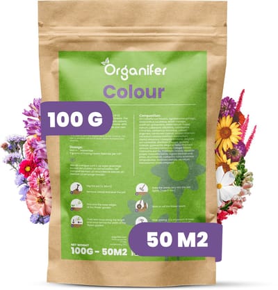 Plukbloemen Mengsel - 32 soorten (100g, 50m2) - Snijbloemen - Snijbloemen Zaad - Bloemenweide - Inheemse Zaden - Bloemen - Bloemzaden - Bloemzaadjes - Plukbloemen Zaad - Colour - Organifer