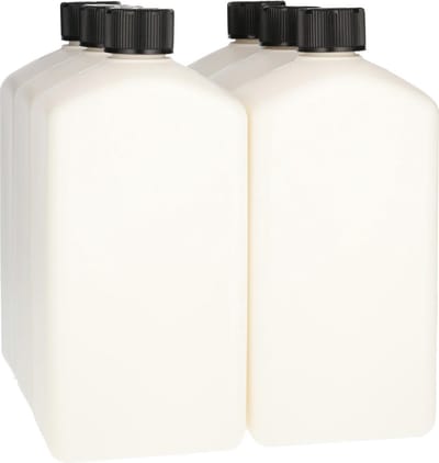 6 x Plastic Fles 1000 ml Kindveiligedop zwart- Gerecycled HDPE Kunststof- Gerecycled HDPE Kunststof - Onbreekbaar - ca. 70% minder Co2 uitstoot door gerecycled materiaal - 6 stuks