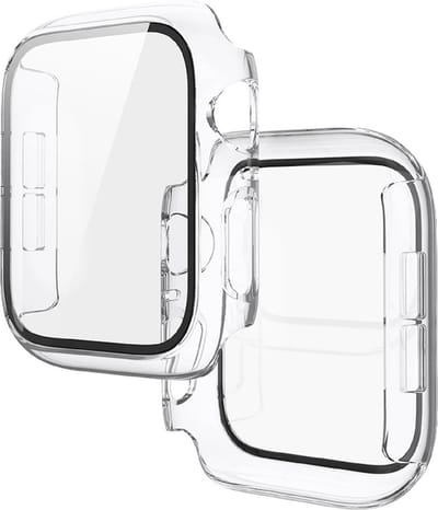 Stravo Full Cover/Hoesje - Screen Protector - Geschikt voor Apple Watch Series 10 & Series 11 - 46mm - Bescherm Hoesje voor Apple Watch series 10 / X - maat 46mm - Hardcase - Protection - iWatch S10 & S11 case -Transparant