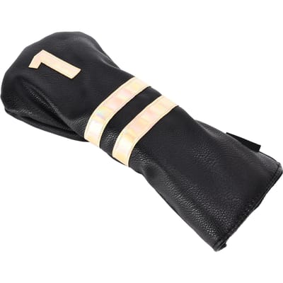 Housses de Tête de Bois de Golf en Cuir PU Imperméables Protecteur de Tête de Club de Putter de Golf avec Chiffre Coloré black