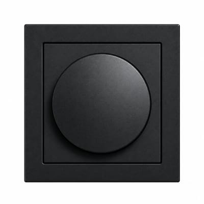 Hager Berker Jaloezieschakelaar -Set Mat Zwart met Afdekraam 384103 - E2QP2