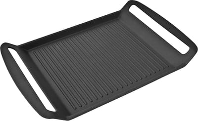 SNJY® Grillplaat Inductie - Bakplaat Inductie - Grill Apparaat - Aluminium Pan - 28,4 x 42 cm - Zwart