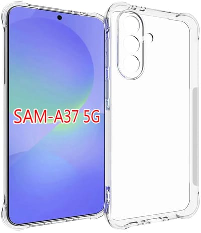 MobyDefend Hoesje - Geschikt voor Samsung Galaxy A37 - Transparante Shockproof TPU Backcover - Verstevigde Hoeken - Volledig Doorzichtig