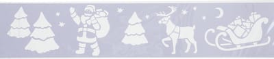 Feeric Christmas Kerst decoratie raamsjablonen - kerstman slee - 12 x 60 cm -raamversiering