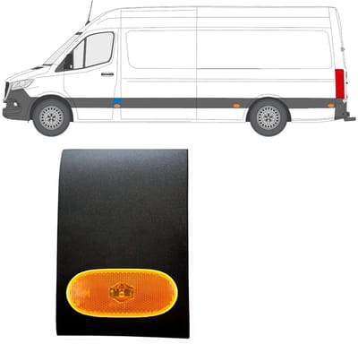 Sierlijst beschermingslijst voor stijl met positielicht voor Mercedes Sprinter 2018-