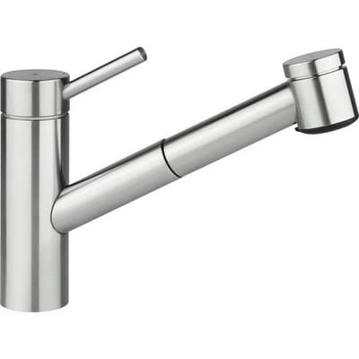 KWC Inox single lever sink mixer, low pressure, front window mounting 10.275.033.700FLVMS